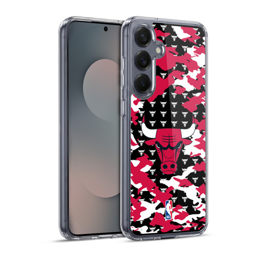 NBA Chicago Bulls Camouflage Soft Gel Case for Samsung Galaxy S25+ & MagSafe