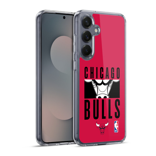 NBA Chicago Bulls Typography Soft Gel Case for Samsung Galaxy S25+ & MagSafe