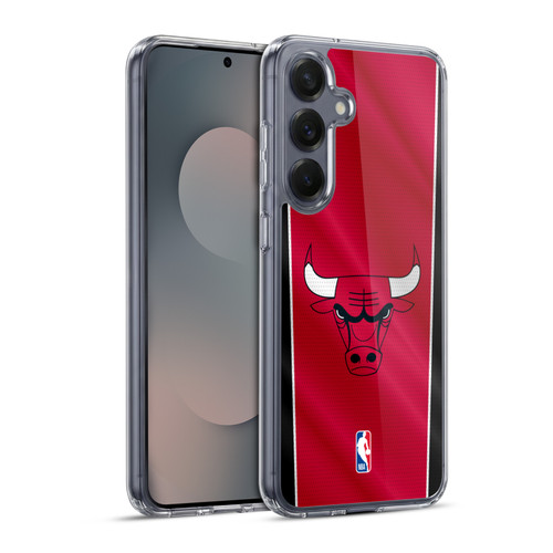 NBA Chicago Bulls Vertical Banner Soft Gel Case for Samsung Galaxy S25+ & MagSafe
