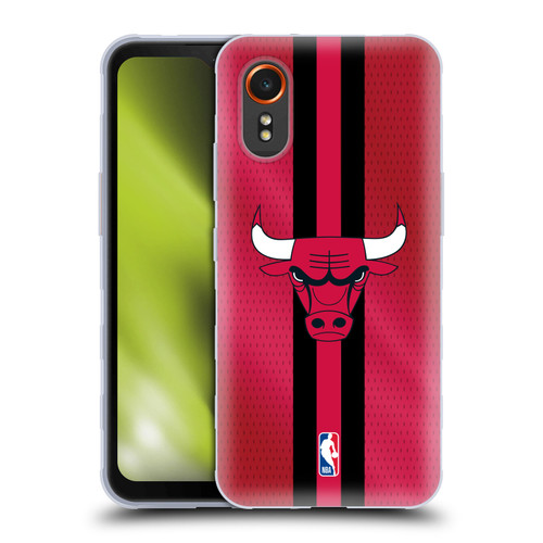 NBA Chicago Bulls Stripes Soft Gel Case for Samsung Galaxy Xcover7 5G