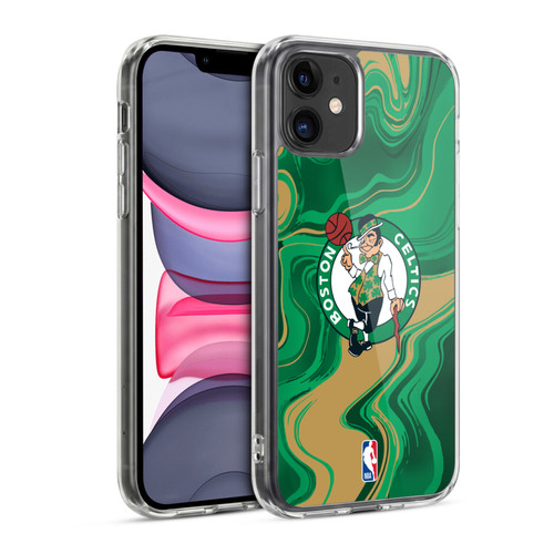 NBA Boston Celtics Marble Agates Soft Gel Case for Apple iPhone 11