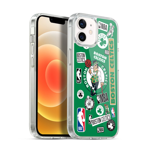 NBA Boston Celtics Sticker Collage Soft Gel Case for Apple iPhone 12 / iPhone 12 Pro & MagSafe