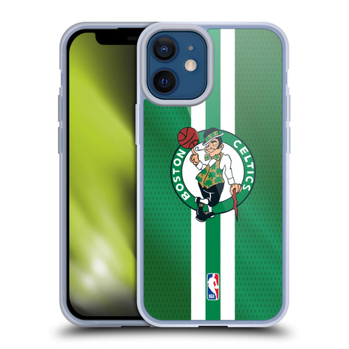 NBA Boston Celtics Stripes Soft Gel Case for Apple iPhone 12 Mini & MagSafe