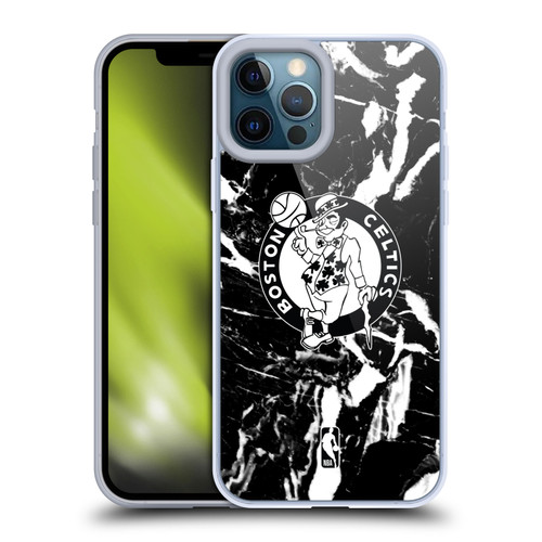 NBA Boston Celtics Black Marble Soft Gel Case for Apple iPhone 12 Pro Max & MagSafe