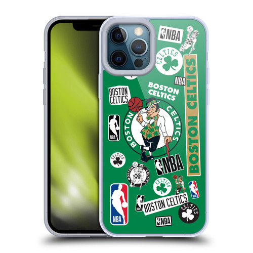 NBA Boston Celtics Sticker Collage Soft Gel Case for Apple iPhone 12 Pro Max & MagSafe