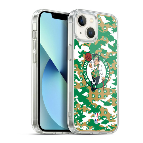 NBA Boston Celtics Camouflage Soft Gel Case for Apple iPhone 13