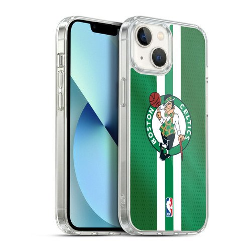 NBA Boston Celtics Stripes Soft Gel Case for Apple iPhone 13
