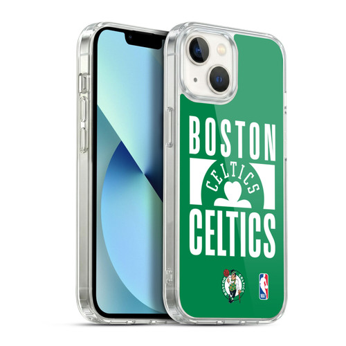 NBA Boston Celtics Typography Soft Gel Case for Apple iPhone 13