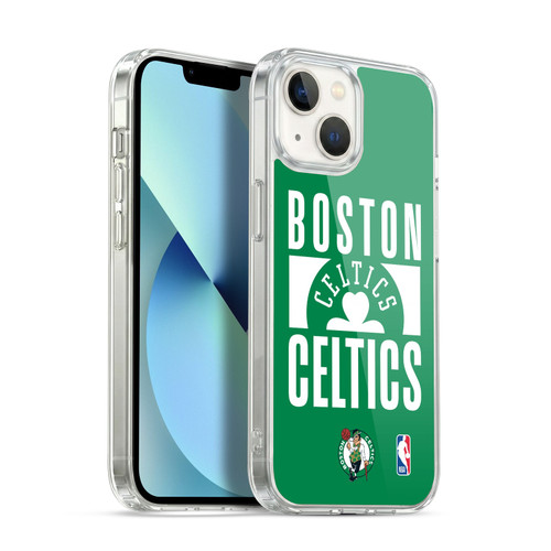 NBA Boston Celtics Typography Soft Gel Case for Apple iPhone 13