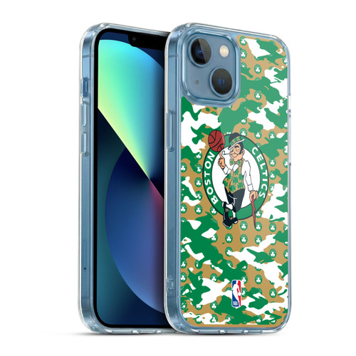 NBA Boston Celtics Camouflage Soft Gel Case for Apple iPhone 13 Mini & MagSafe