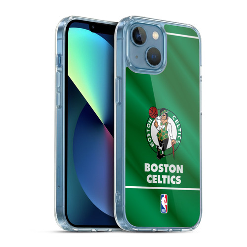 NBA Boston Celtics Horizontal Banner Soft Gel Case for Apple iPhone 13 Mini & MagSafe