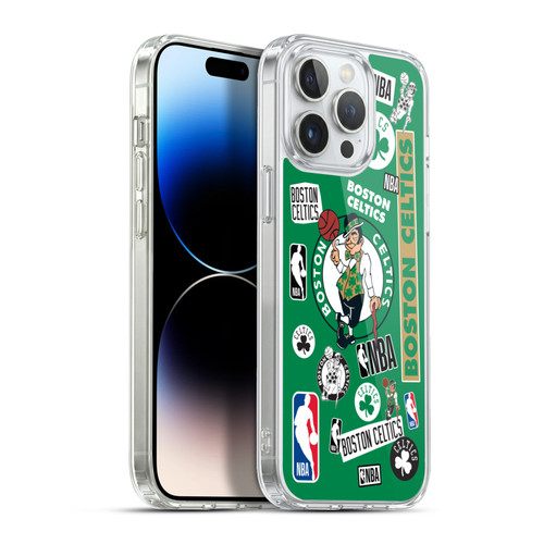 NBA Boston Celtics Sticker Collage Soft Gel Case for Apple iPhone 13 Pro Max & MagSafe