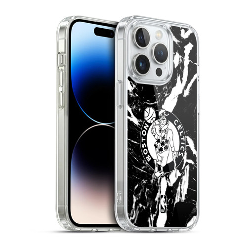 NBA Boston Celtics Black Marble Soft Gel Case for Apple iPhone 13 Pro & MagSafe