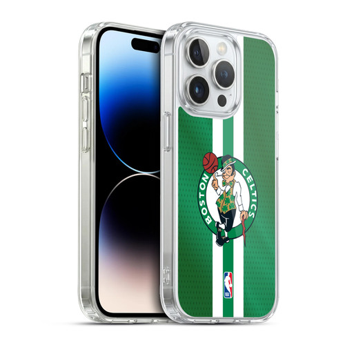 NBA Boston Celtics Stripes Soft Gel Case for Apple iPhone 13 Pro & MagSafe
