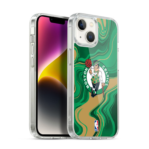 NBA Boston Celtics Marble Agates Soft Gel Case for Apple iPhone 14