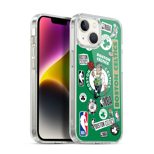 NBA Boston Celtics Sticker Collage Soft Gel Case for Apple iPhone 14