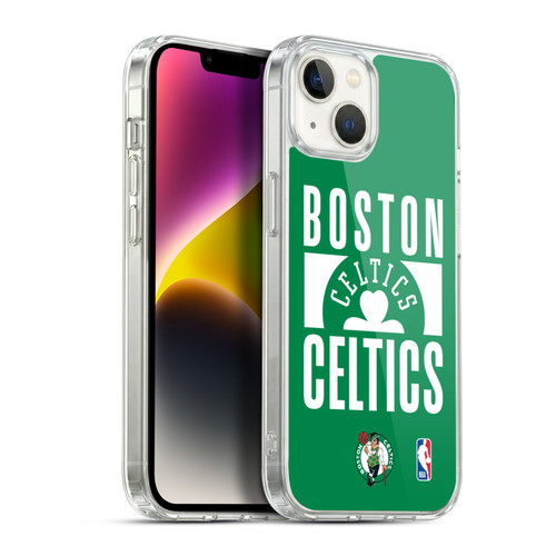 NBA Boston Celtics Typography Soft Gel Case for Apple iPhone 14 Plus & MagSafe