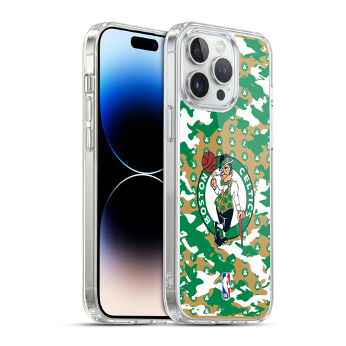 NBA Boston Celtics Camouflage Soft Gel Case for Apple iPhone 14 Pro Max & MagSafe