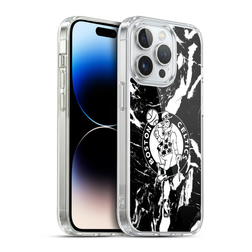 NBA Boston Celtics Black Marble Soft Gel Case for Apple iPhone 14 Pro & MagSafe