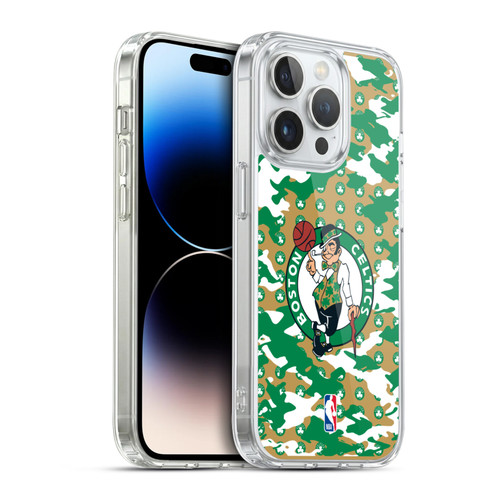 NBA Boston Celtics Camouflage Soft Gel Case for Apple iPhone 14 Pro & MagSafe