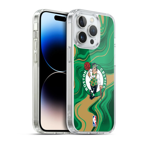 NBA Boston Celtics Marble Agates Soft Gel Case for Apple iPhone 14 Pro & MagSafe