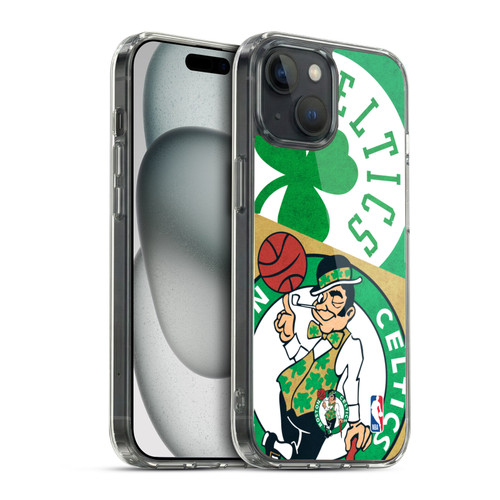 NBA Boston Celtics Half Oversized Soft Gel Case for Apple iPhone 15 & MagSafe