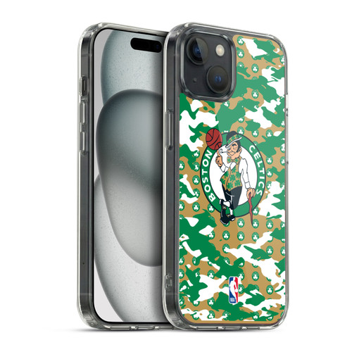 NBA Boston Celtics Camouflage Soft Gel Case for Apple iPhone 15 Plus & MagSafe