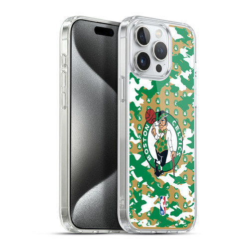 NBA Boston Celtics Camouflage Soft Gel Case for Apple iPhone 15 Pro Max & MagSafe