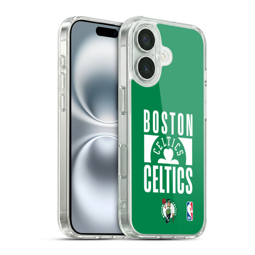 NBA Boston Celtics Typography Soft Gel Case for Apple iPhone 16 & MagSafe
