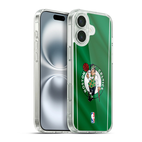NBA Boston Celtics Vertical Banner Soft Gel Case for Apple iPhone 16 Plus & MagSafe