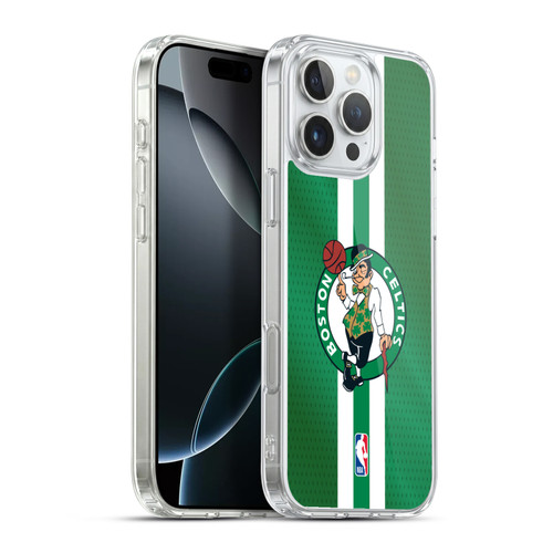 NBA Boston Celtics Stripes Soft Gel Case for Apple iPhone 16 Pro Max & MagSafe