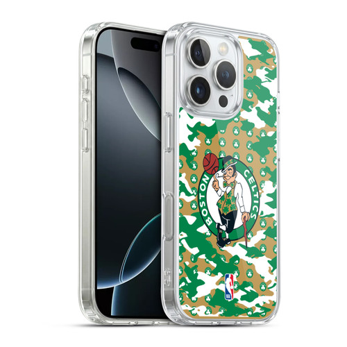 NBA Boston Celtics Camouflage Soft Gel Case for Apple iPhone 16 Pro & MagSafe