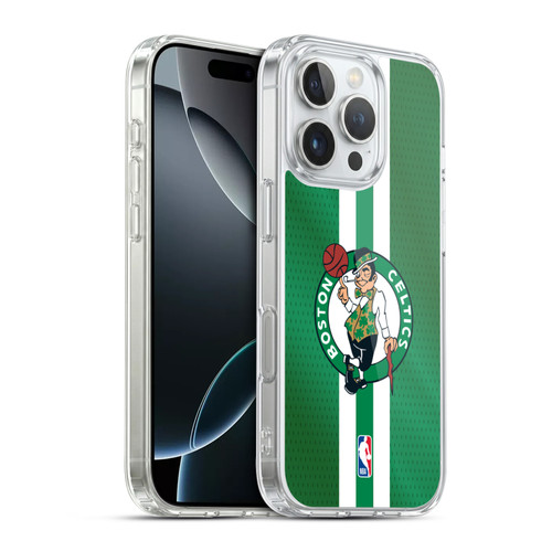 NBA Boston Celtics Stripes Soft Gel Case for Apple iPhone 16 Pro & MagSafe