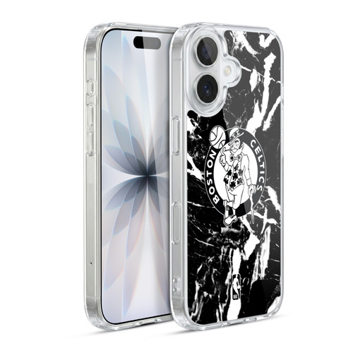 NBA Boston Celtics Black Marble Soft Gel Case for Apple iPhone 17