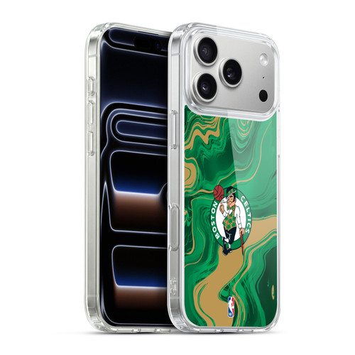 NBA Boston Celtics Marble Agates Soft Gel Case for Apple iPhone 17 Pro Max