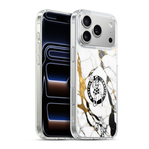 NBA Boston Celtics White Marble Soft Gel Case for Apple iPhone 17 Pro Max