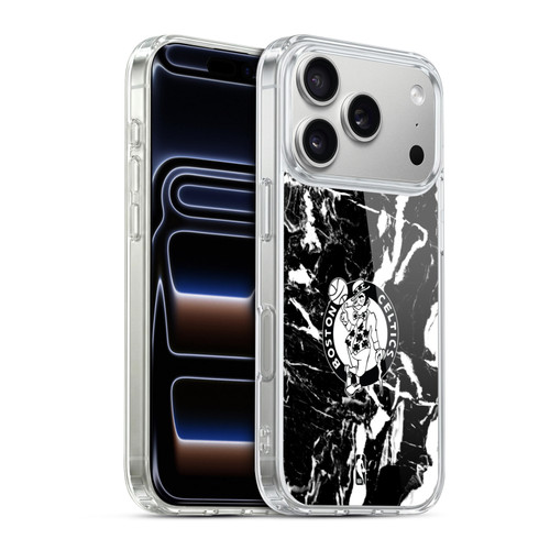 NBA Boston Celtics Black Marble Soft Gel Case for Apple iPhone 17 Pro