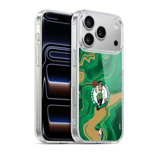 NBA Boston Celtics Marble Agates Soft Gel Case for Apple iPhone 17 Pro