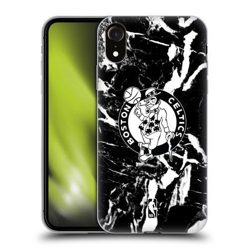 NBA Boston Celtics Black Marble Soft Gel Case for Apple iPhone XR