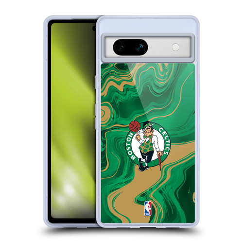 NBA Boston Celtics Marble Agates Soft Gel Case for Google Pixel 7a