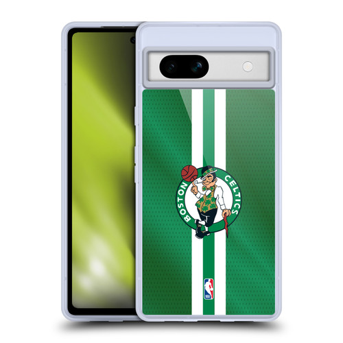 NBA Boston Celtics Stripes Soft Gel Case for Google Pixel 7a