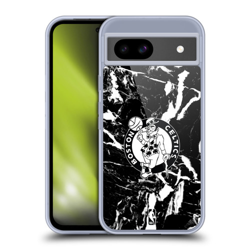 NBA Boston Celtics Black Marble Soft Gel Case for Google Pixel 8a
