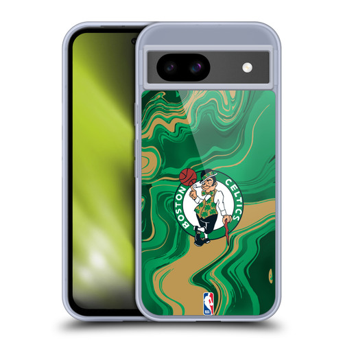 NBA Boston Celtics Marble Agates Soft Gel Case for Google Pixel 8a