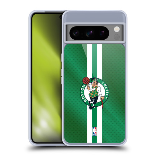 NBA Boston Celtics Stripes Soft Gel Case for Google Pixel 8 Pro