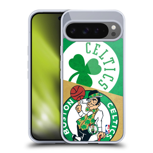 NBA Boston Celtics Half Oversized Soft Gel Case for Google Pixel 9 Pro XL
