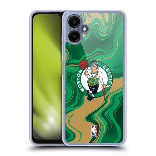 NBA Boston Celtics Marble Agates Soft Gel Case for Samsung Galaxy A06 4G / 5G