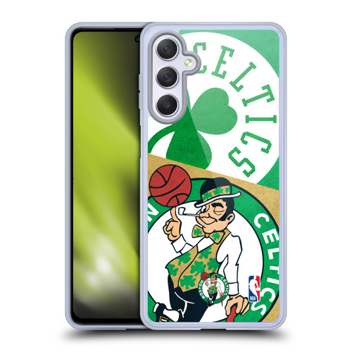 NBA Boston Celtics Half Oversized Soft Gel Case for Samsung Galaxy M54 5G