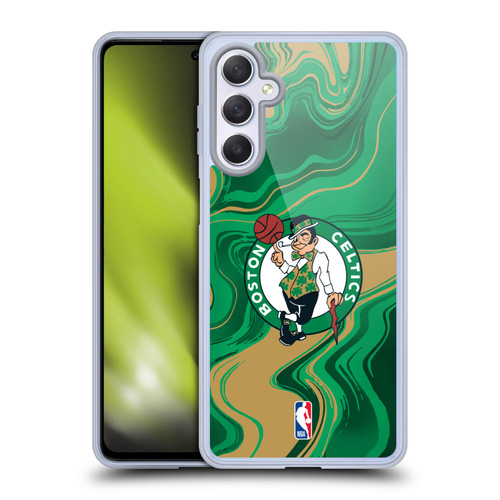 NBA Boston Celtics Marble Agates Soft Gel Case for Samsung Galaxy M54 5G