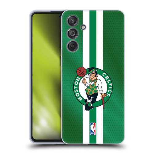 NBA Boston Celtics Stripes Soft Gel Case for Samsung Galaxy M55 5G