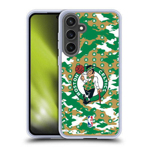 NBA Boston Celtics Camouflage Soft Gel Case for Samsung Galaxy S24 FE & MagSafe